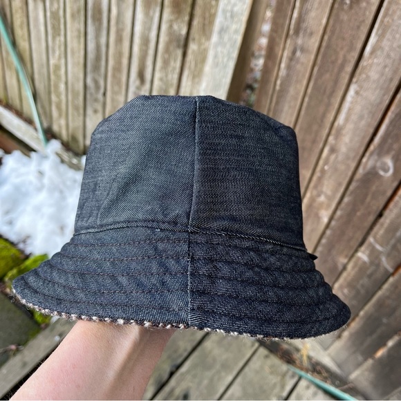 Flipside Hats Primo Reversible Bucket Hat Gray & Brown Wool Tweed & Gray Canvas - Picture 9 of 16